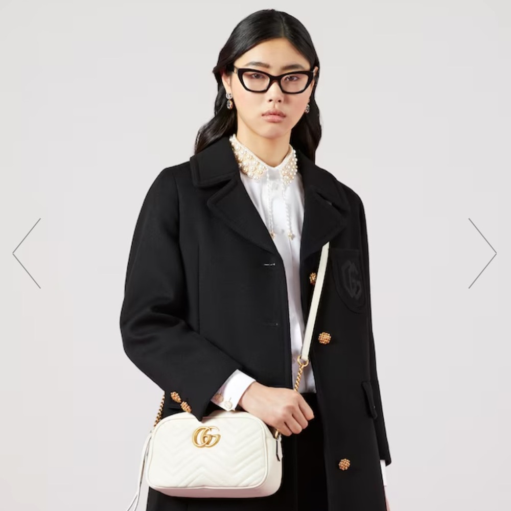 Gucci GG Marmont Small Shoulder Bag - Ivory - Picture 16 of 16
